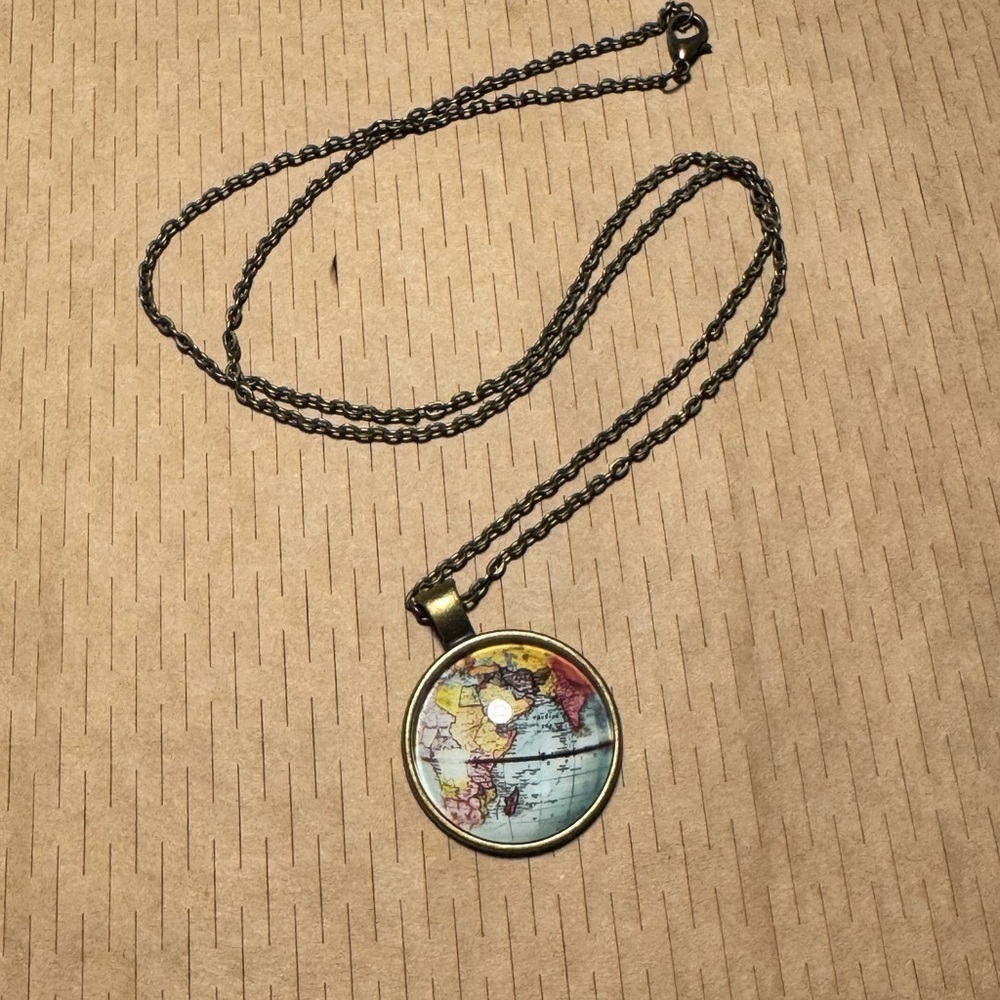 World Map Pendant Necklace